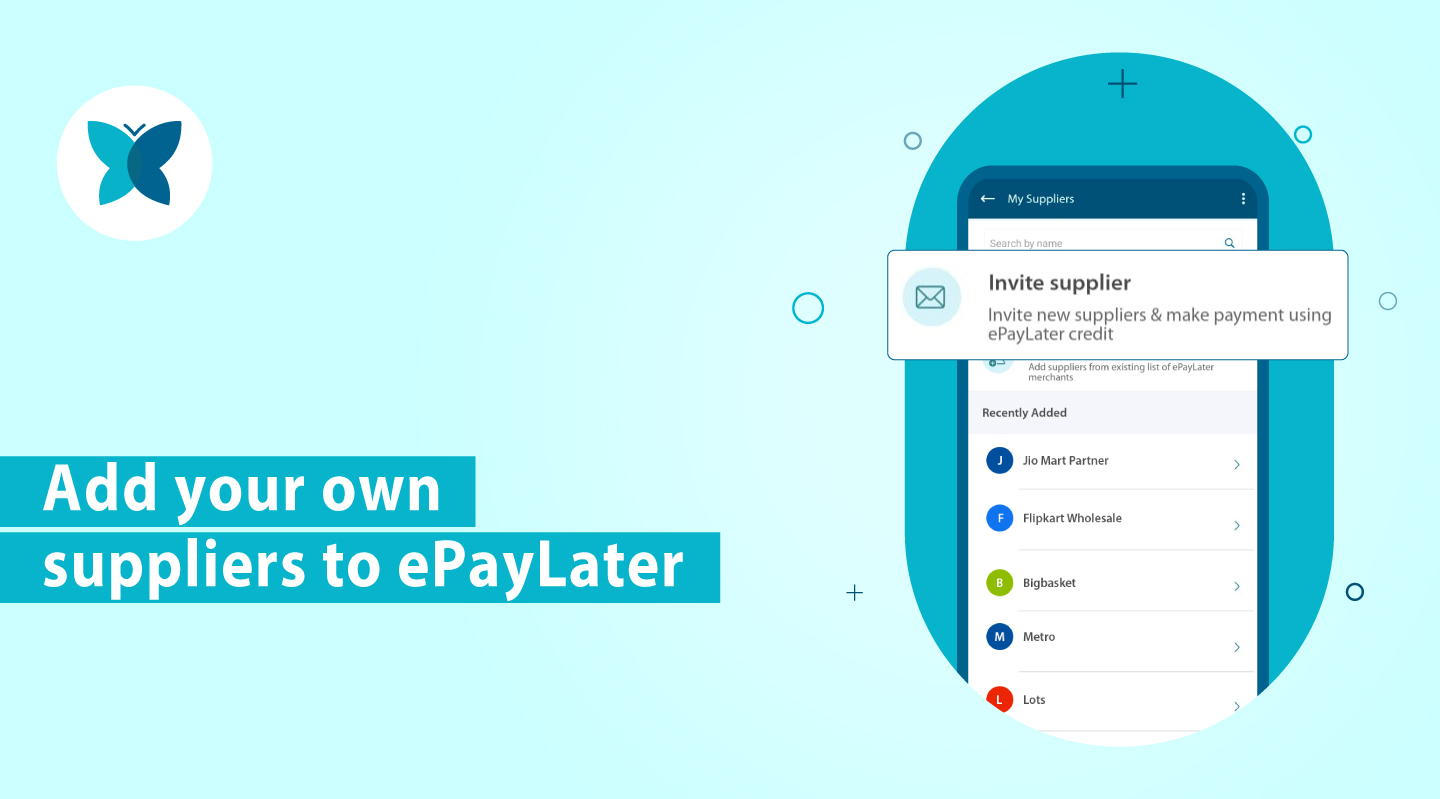 Add your own suppliers to ePayLater